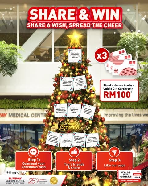 Sunway Medical Centre: Share Your Christmas Cheer & Win!