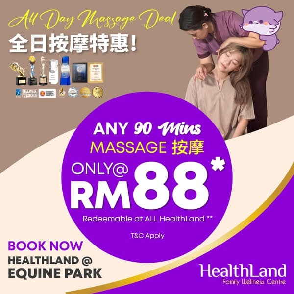 HealthLand – 90-Min Thai Massage for ONLY RM88!