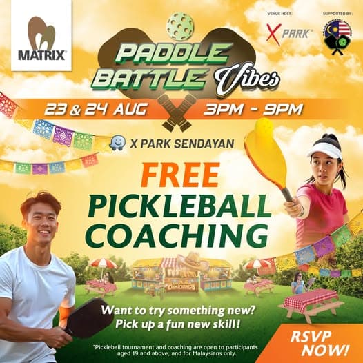 🏓 Health meets fun — Try Pickleball for FREE at X Park Sendayan! 🏓