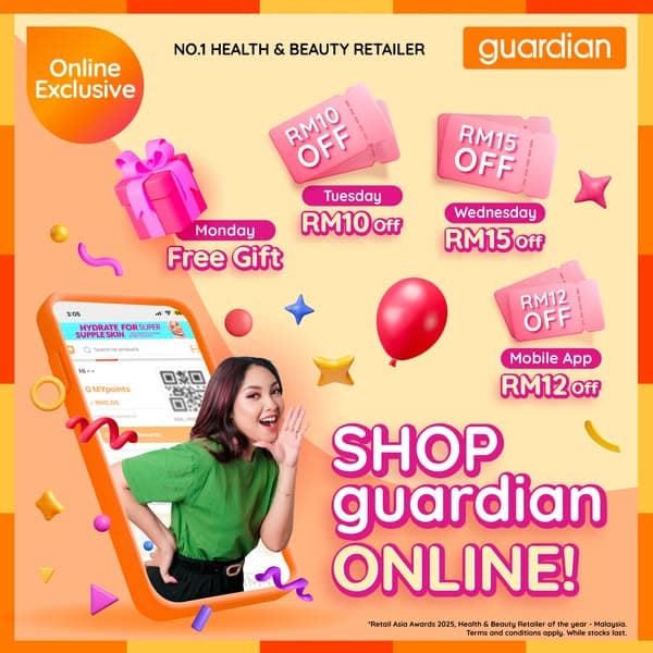 Guardian Pharmacy: Your beauty, your way — anytime, anywhere! Shop online and unlock amazing rewards with Guardian Online 🛍️💻