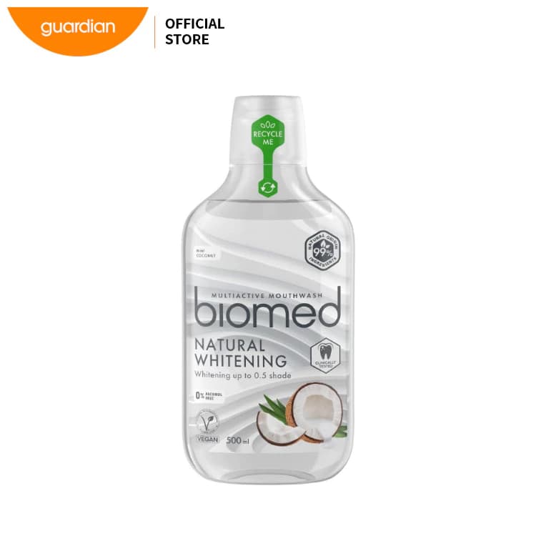 Upgrade Your Oral Care Routine with BIOMED Natural Whitening Mouthwash! 🥥🦷