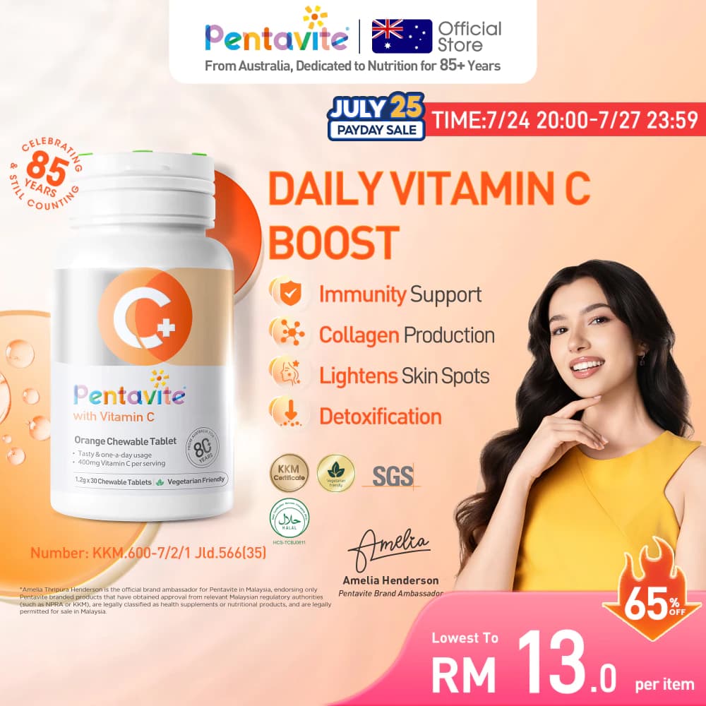 Support Your Daily Wellness with Pentavite Vitamin C Chewables! ✨🍊